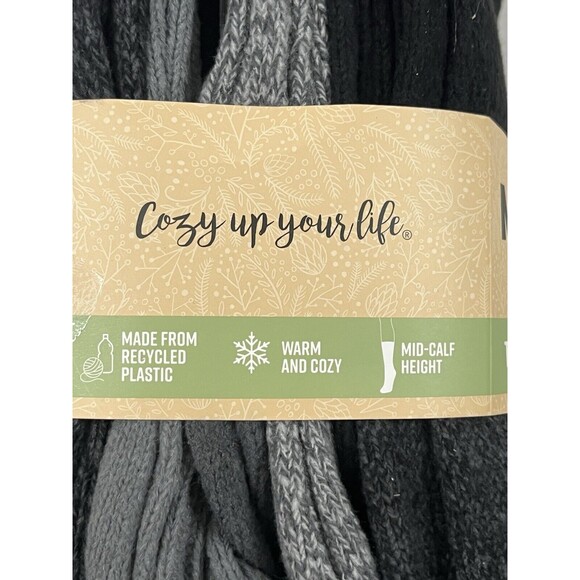 Muk Luks Tall Boot Socks Mid Calf Height Super Soft 6 ct Women's 6-11 Men's 6-10 - Picture 7 of 7